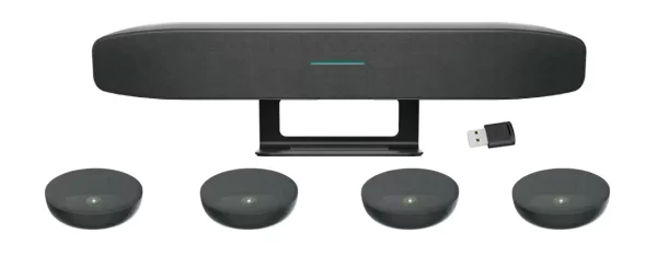Konferenz Freisprech System mit 4 wireless Tisch Mikrofone 